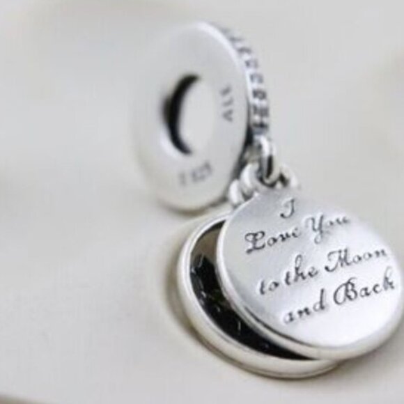 Pandora Moon & Blue Sky Dangle Charm - Picture 4 of 5